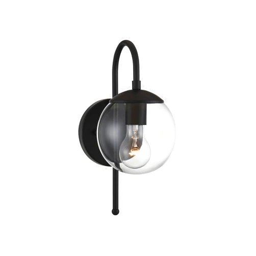 TRADE WINDS LIGHTING 1 Light Outdoor Wall Lantern in Farmhouse Style-13 Inches Tall and 6 Inches Wide-Matte Black Finish