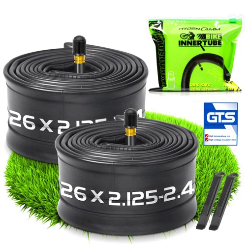 Hydencamm 2 Pack 26x2.125/2.40 Bike Tube, 26 x 2.125 Bike Tube with 35mm AV, Premium Butyl 26x2.10 Mountain Bike Tube with 2 Tire Levers, 26x2.125/2.20/2.25/2.30/2.35/2.40 Compatible City Bikes by Hydencamm