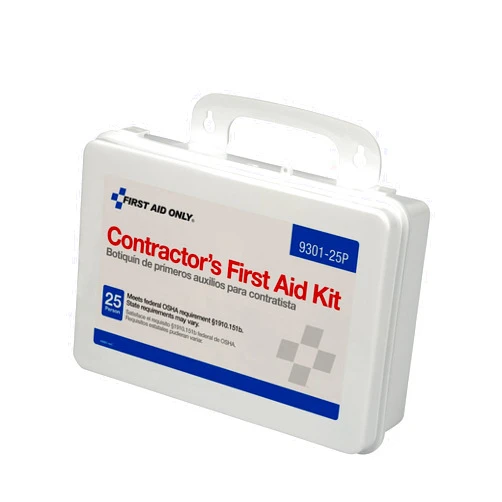 First Aid Only 9301-25P 25-Person Contractor's Emergency First Aid Kit for Home Renovation, Job Sites, and Construction Vehicles, 176 Pieces