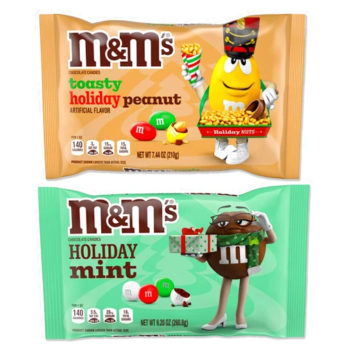 Snackivore Toasty Peanut and Holiday Mint Variety Pack. Christmas Holiday Mint Chocolate Candy Pieces and Toasty Peanut Chocolate Candy Pieces 2 Pack. Christmas Candy Bulk, Toasty Holiday Peanut Candy. Red and Green Chocolate Christmas Candy