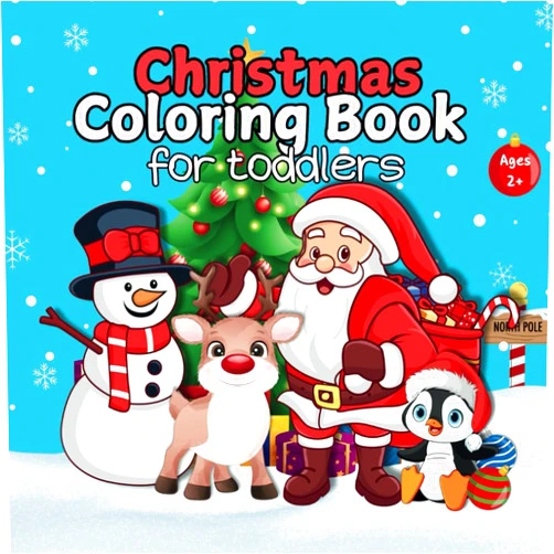 By Nina Woods (Author) Christmas Coloring Book for Toddlers: 50 Pages with Easy To Color Cute Christmas Designs with Santas, Snowmen, Reindeer, Christmas Trees and Santas Little Helpers (Stocking Stuffer)