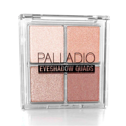 Palladio Eyeshadow Quads, Velvety Pigmented Blendable Matte, Metallic and Shimmer Finishes, Creamy Formula, Four Way Quad Eye Shadow Palette, Talc-Free (Ballerina)