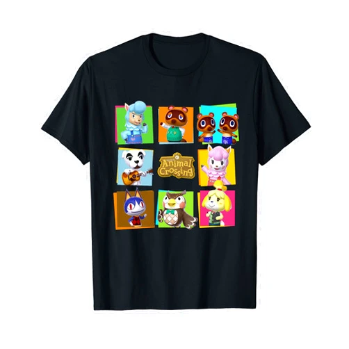 Animal Crossing Group Shot Panels T-Shirt