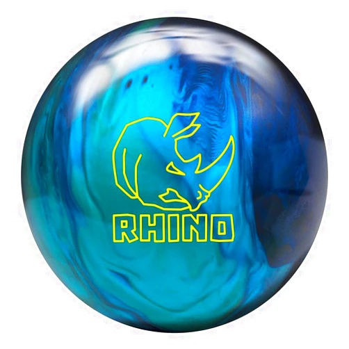 Brunswick Rhino Reactive Pre-Drilled Bowling Ball, Cobalt/Aqua/Teal, 14