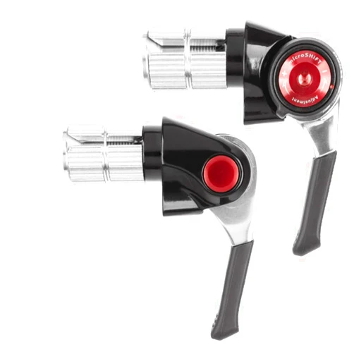 microSHIFT | Bar End Shifter Set | 10-Speed Road | Double/Triple | Shimano Compatible | Silver