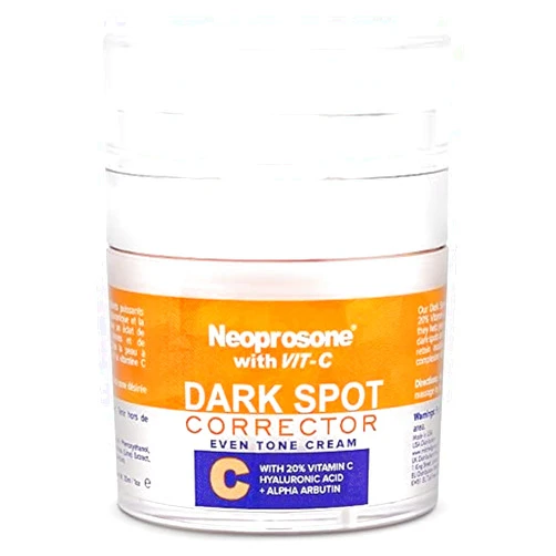 Neoprosone 20% Vitamin C Dark Spot Corrector Cream - 1 Fl oz / 30ml - Skin Brightening Gel Cream - with Hyaluronic Acid, Vitamin E