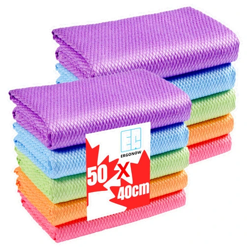 ERGONOW Extra Large Streak Free Glass Cleaning Cloth, Lint Free Nanoscale Microfiber Tower, Fish Scale Glass Cleaning Cloth, Polishing Tower for Window Mirror Glass Dish 15.8