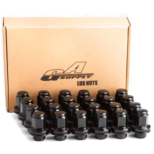 GAsupply Black M14x1.5 Lug Nuts, 1.9 Inch 48mm Length, 7/8