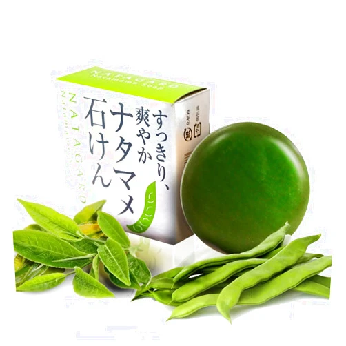 Mitaka BoxCave Natagard Natamame Soap | Sword Bean Green Tea Extract and Persimmon Juice | Gentle Cleansing Bar, Anti-aging Odor Soap 80g - Made in Japan