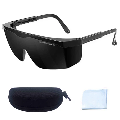 Mozeeda IPL190nm to 2000nm Laser Safety Glasses , UV Blocking Laser Glasses Eye Protection Protective Goggles Eyewear for Hair Removal Treatment and Laser Cosmetology Operator Eye Protection Adjustable Temple