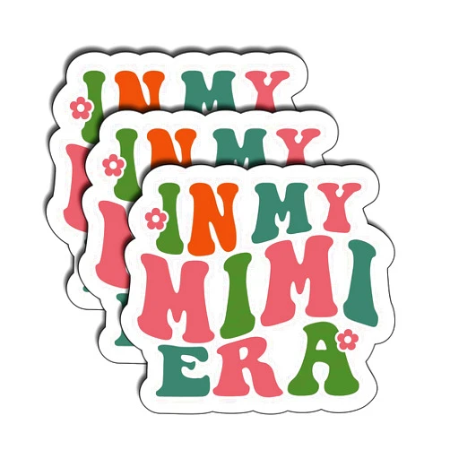 TADAVAX (3Pcs) in My Mimi Era Sticker, Gift for Mom, Unique Mother Mommy Birthday Cute Sticker, Decoration Books Laptop Phone Tumbler Waterproof Vinyl Water Bottle, Gifts Nana Gigi Nonna Mimi Decals 3