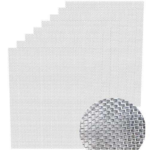 PWOOTEIY 8 Pack 11.8 X 8.27 Inch Wire Mesh - 20 Mesh 304 Stainless Steel Wire Mesh, for DIY Projects, Filters, Cages, Gardens, Vents, Window Screens, Easy to Cut, Sturdy and Durable, Never Rust