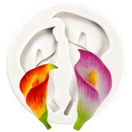 FCKEMLDS Calla Lily Silicone Molds Flower Fondant Mold for Cake Decoration Cupcake Topper Sugar Craft Chocolate Candy Polymer Clay Gum Paste