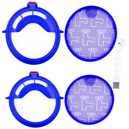 Anewise 2 Combo Pack Filter Kits for Dyson DC25 Vacuum Ball Filter Includes 2pcs 919171-02 Washable Pre-Motor Filter & 2pcs 916188-05 Post Motor HEPA Filter, Fits DC25 Models