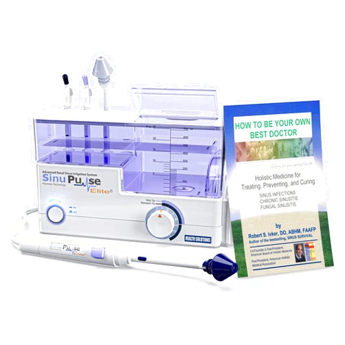 SINU PULSE ELITE SinuPulse Elite Advanced Nasal Irrigation System, Pulsating Nasal Congestion Relief & Sinus Rinse Machine, More Effective Than Neti Pot, Nose Spray or Nasal Wash Bottle, with 30 SinuAir Packets