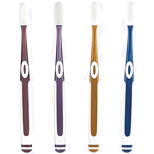 TEONEI Silicone Toothbrush Bristles Toothbrush,Extra Soft Toothbrush for Sensitive Teeth,4PCS(Color Random)