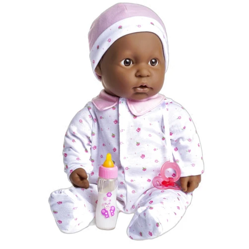 JC Toys - La Baby | African American 20-inch Large Soft Body Baby Doll | Washable | Removable Pink Outfit w/ Hat and Pacifier | For Children 2 Years +