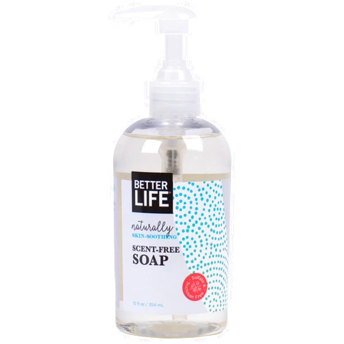 Better Life Natural Hand and Body Soap, Unscented, 12 Ounces 2424L