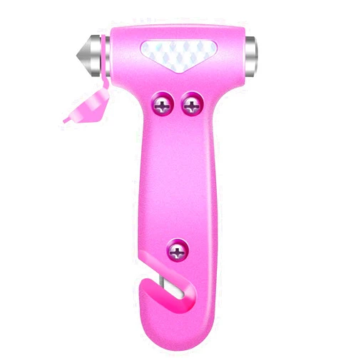 COFSODI Car Glass Breaker and Seatbelt Cutter. Emergency Window Breaker, Seat Belt Cutter, Car Escape Tool with Seatbelt Cutter, Emergency Car Kit Essential Gadgets & Window Breaker Tool. (Pink)