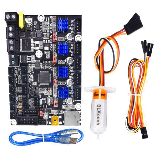 BIGTREETECH Upgrade SKR Mini E3 V2.0 Control Board 32bit for Ender 3 Motherboard Silent Board with TMC2209 UART Stepper Driver 3D Printer Parts for Creality Ender3 (with BLTouch Extension Cable)