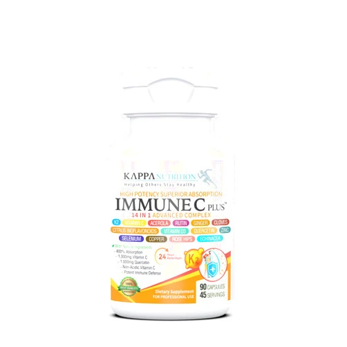KAPPA NUTRITION Quercetin 1,000mg, Vitamin C 1,000mg, Zinc 50mg, Vitamin D3 5,000iu, Selenium, Copper, Acerola, Ginger, Rutin, Bitter Orange, Rose Hips, Echinacea, Immune C Plus, 14 in 1 Immune C Plus (90 Count)