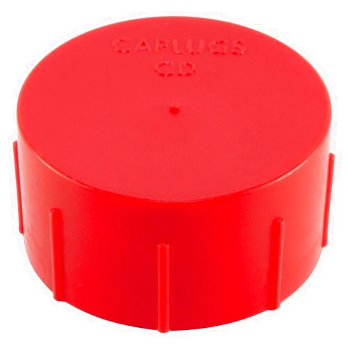 Caplugs CD-4 CD Series – Threaded Plastic Cap for Flared JIC Fittings, 1000 Pack, Red LD-PE, to Fit Thread Size 7/16