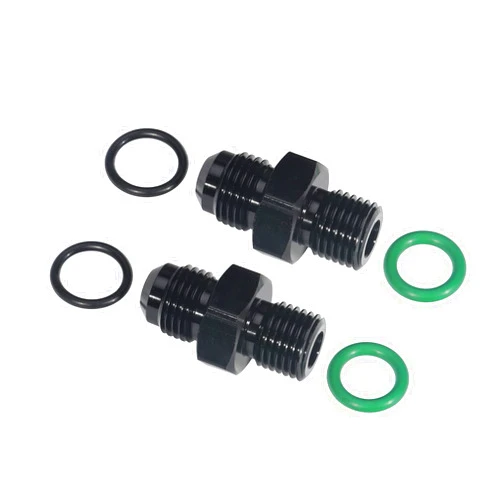 3mirrors Transmission Adapter Fittings Front and Rear -6AN Flare to 1/4