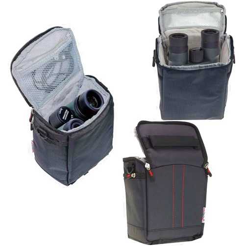 Navitech Black Protective Portable Handheld Binocular Case Travel Bag - Compatible with Beenate Compact 10x25 Binoculars