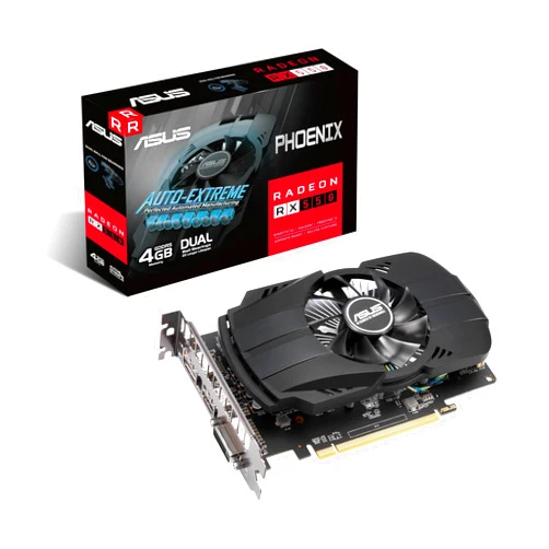 ASUSTEK - VIDEO CARDS ASUS Phoenix AMD Radeon™ RX 550 Graphics Card (PCIe 3.0, 4 GB GDDR5 Memory, HDMI, Display Port, DVI-D, IP5X, Dual Ball Fan Bearings, Auto-Extreme)