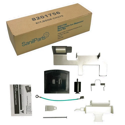 Generic SanilParts Refrigerator Ice Dispenser Door Kit 8201756 Compatible with Some Whirlpool Refrigerators Replaces W10823377 AAP4453798 PS4218879