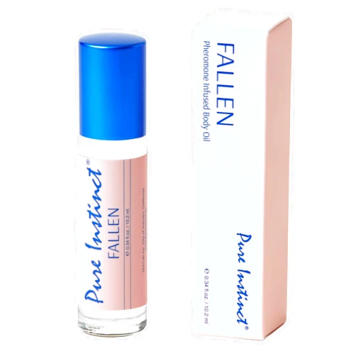 Pure Instinct FALLEN Roll-On The Original Pheromone Infused Body Oil Perfume Fragrance EDP Parfum - For Her Women - TSA Ready 0.34 fl oz
