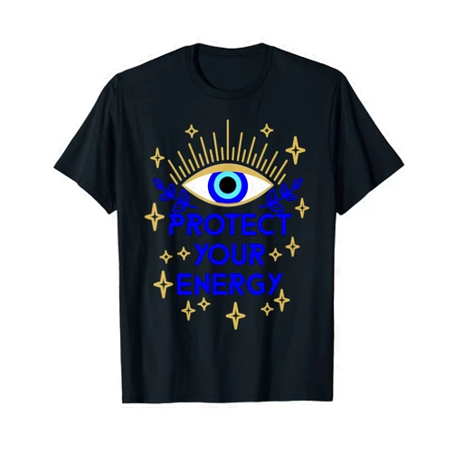 TheCraftyDrunkCo Mal de Ojo Evil Eye Protect Your Energy T-Shirt