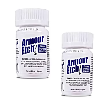 Armour Products Armour Etching Cream For Glass and Mirrors Is Safe and Easy To Use. (Lot of 2)