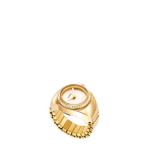 Fossil Women's Watch Ring with Two-Hand Analog Display and Stainless Steel Expansion Band