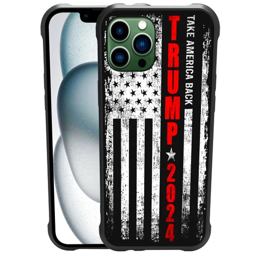 TMENGTANG Case Compatible with iPhone 12/12 Pro,TrumP 2024 Return Retro Flag US for Boy Men [Shockproof Corners] [Anti-Scratch] Military Grade Protective Case for iPhone 12/12 Pro