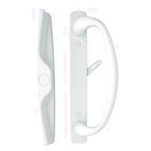 Rockwell Security Euro-Charlotte Sliding Glass Door Handlein White Finish fits 3-15/16