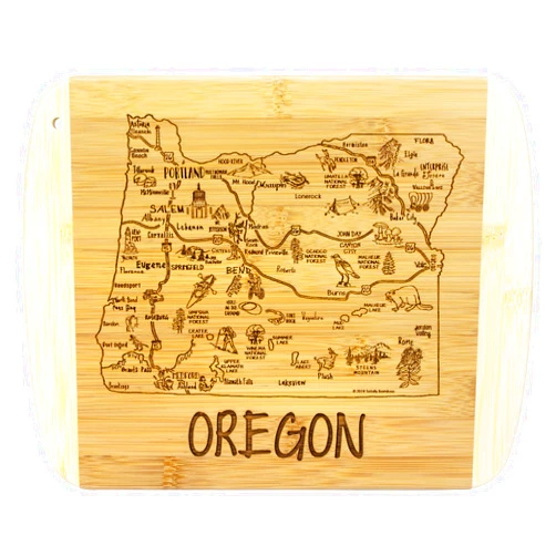 Totally Bamboo A Slice of Life Oregon State Serving and Cutting Board, 11