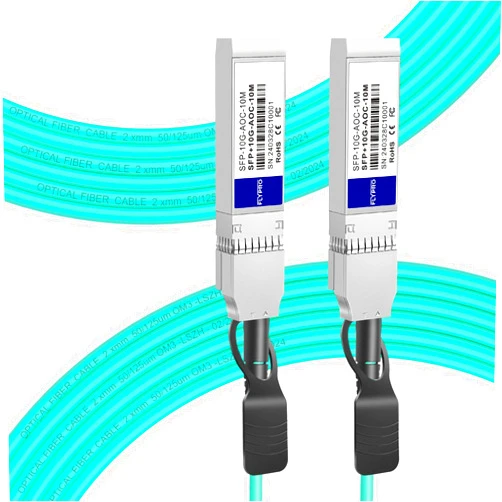 FLYPROFiber- 10G AOC Cable, SFP+ to SFP+ Active Optical Fiber Cable, OM3 MMF Direct-Attach Fiber Assemblies with connectors for Cisco SFP-10G-AOC10M, Ubiquiti UniFi, Supermicro, 10M(33ft)