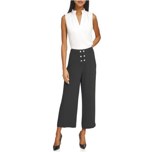 KARL LAGERFELD Women's Fashion Button Pant