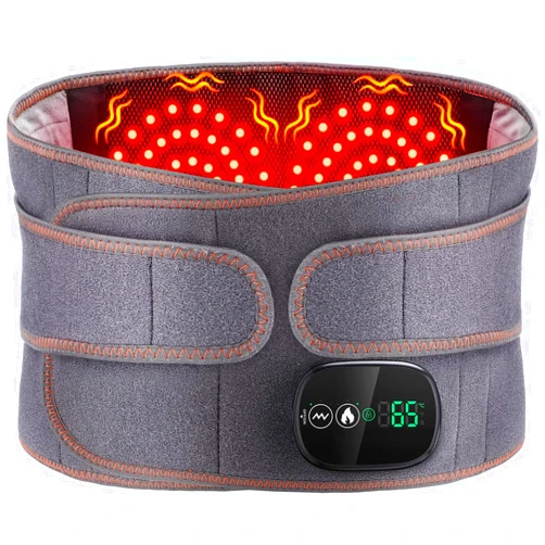 CHILLORA Heated Belt Wrap - Cordless Heating Pad for Back Massager with Vibration, Heated Back Brace with 3 Heating and Speed Adjustable Setting, Wearable Brace Wrap, Portable Lower Back Massager (Belt)