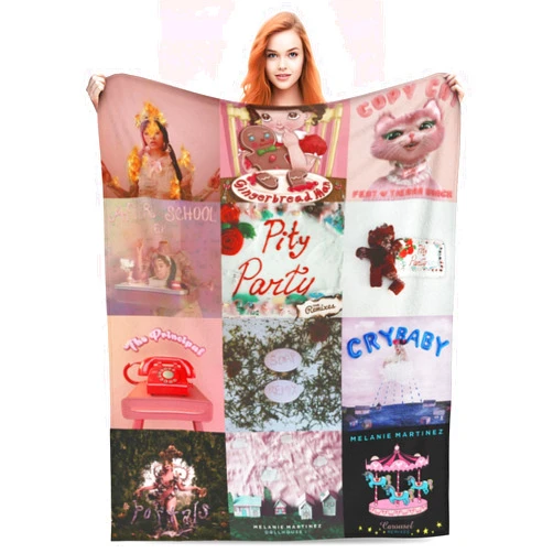 BionZax Melanie Merch Martinez Blanket, Melanie Birthday Decorations Martinez Cozy Lightweight Throw for Couch, Sofa, Chair, Bed, Picnic Blanket Gifts for Girl (Melanie Merch Martinez, 40