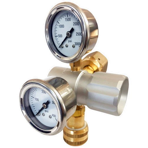 Preece Precision Adjustable High Flow 0-250 PSI Carbon Dioxide CGA320 Co2 Regulator for Tires, HVAC, Plumbing or any HIGH FLOW Non-Freezing CO2 Application