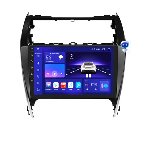 Ossuret 8 Core 4+32GB 10.1“ QLED Android 12 Stereo Car Radio for Toyota Camry 2011-2014 North America Version Wireless Carplay | Android Auto Weather Display WiFi GPS Navigation Bluetooth 5.0