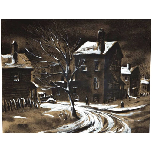 Generic HENRY MARTIN GASSER : Winter Night : Archival Art Print