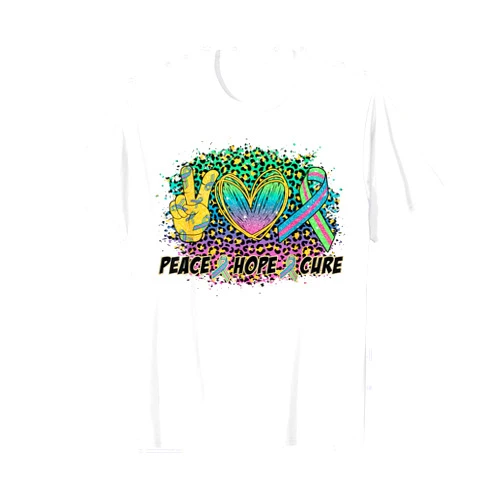 Abab Metastatic Breast Cancer Awareness Survivors Peace Hope Cure MBC Awareness Warrior Green Teal Pink Ribbon T-Shirt