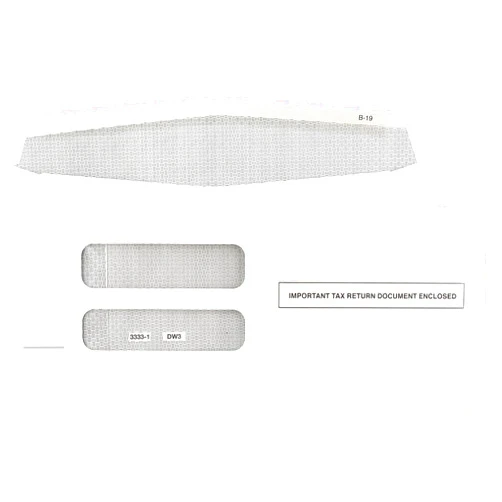 Dutymark W2 Tax Envelopes for 3-Up Horizontal, Double Window Gum-Seal Security Envelope, W-2 with the Side Stub RemovedTax Forms Pack of 25 Envelopes