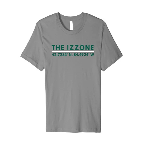 The Izzone Fans Michigan MI Athletics The Izzone Latitude Longitude Premium T-Shirt