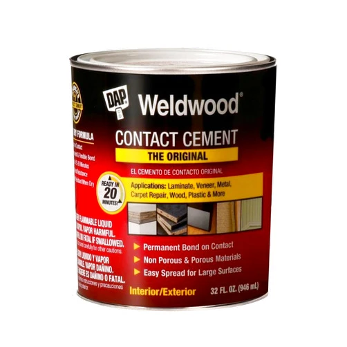 Dap 00272 6 Pack Quart Weldwood Original Contact Cement, Tan