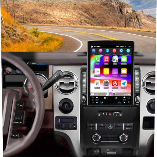 Slakerbe Android 13 Car Stereo Radio,Slakerbe 9.7 Inch Touch Screen Multimedia Player 2G+32G GPS Navigation Wireless Carplay Support SWC,1024 x 768,Backup Camera Fit for F150 2009-2014