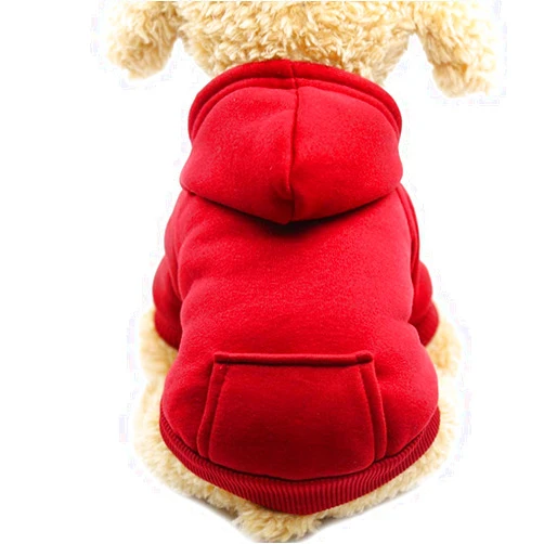 Idepet Pet Dog Hoodies Dog Clothes for Small Dogs Vest Chihuahua Clothes Warm Coat Jacket Autumn Puppy Outfits Cats Dogs Clothing(M, WineRed)